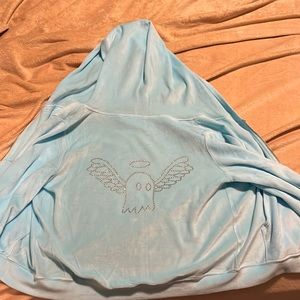 Blue Y2K Lonely Ghost zip up jacket